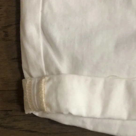 Anthropologie Chino white relaxed cuffed shorts Sz 28 New with tags - Picture 5 of 11